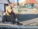 Příprava na silo na Sobeňském rybnice